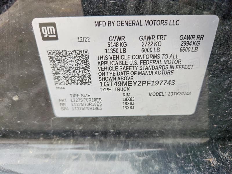 2023 GMC SIERRA K2500 SLE 12