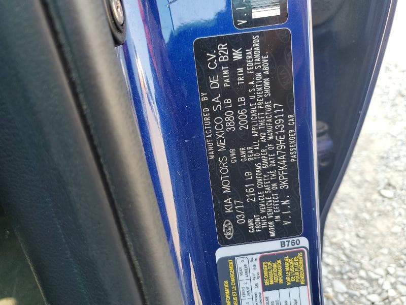 2017 KIA FORTE LX 12