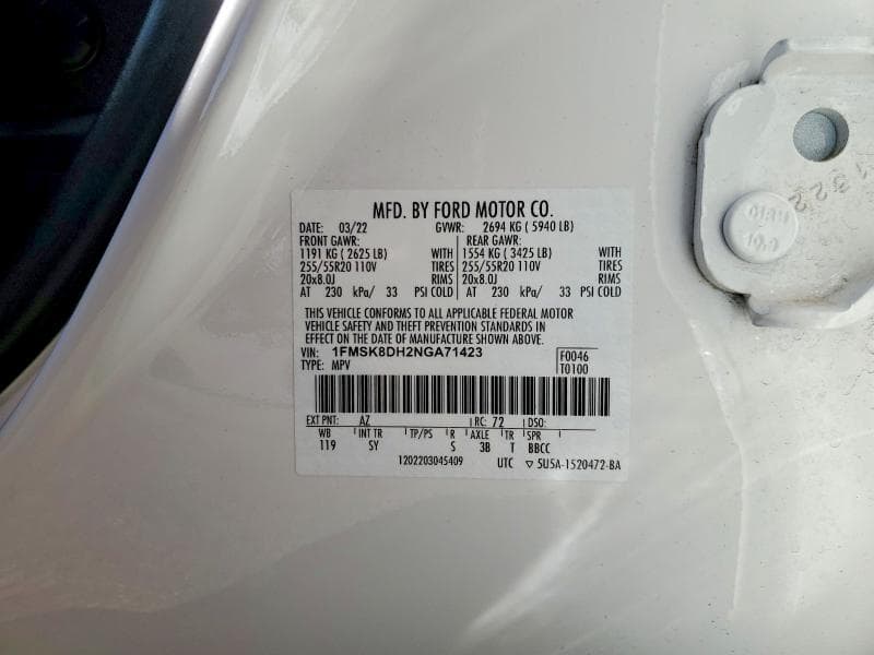 2022 FORD EXPLORER XLT 12