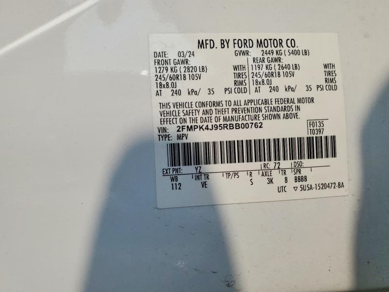 2024 FORD EDGE SEL 12
