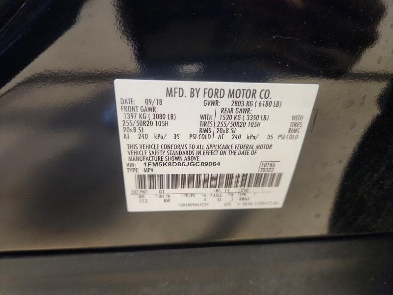 2018 FORD EXPLORER XLT 12