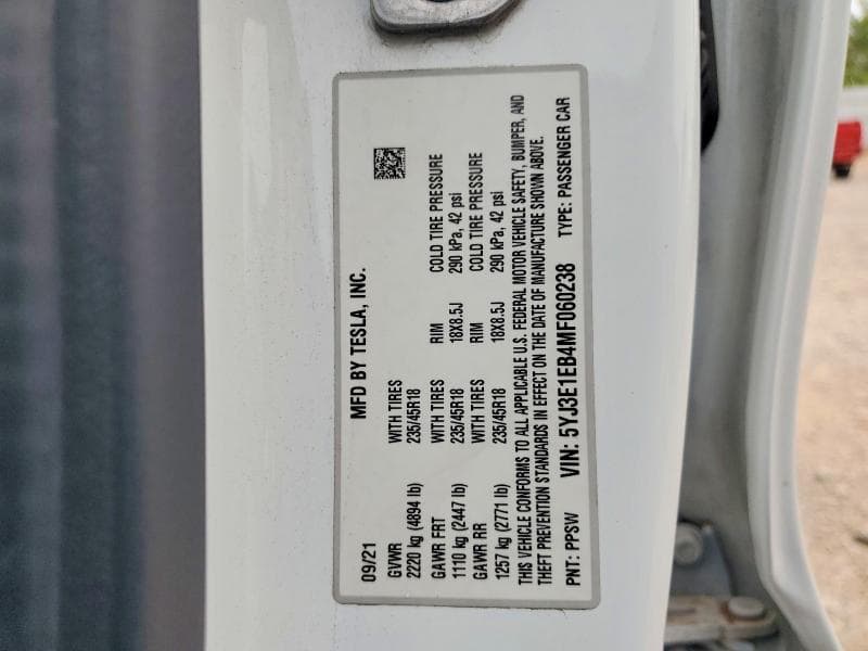 2021 TESLA MODEL 3 13