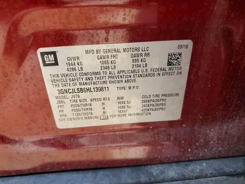 2017 CHEVROLET TRAX 1LT 13