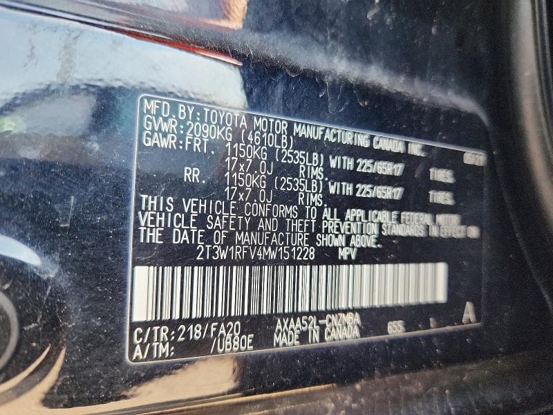 2021 TOYOTA RAV4 XLE 14