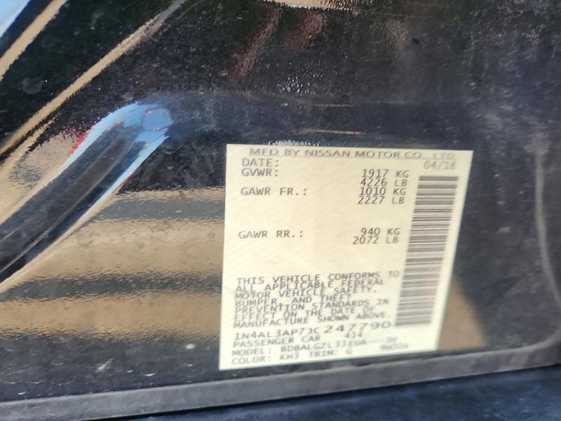 2018 NISSAN ALTIMA 2.5 S 12
