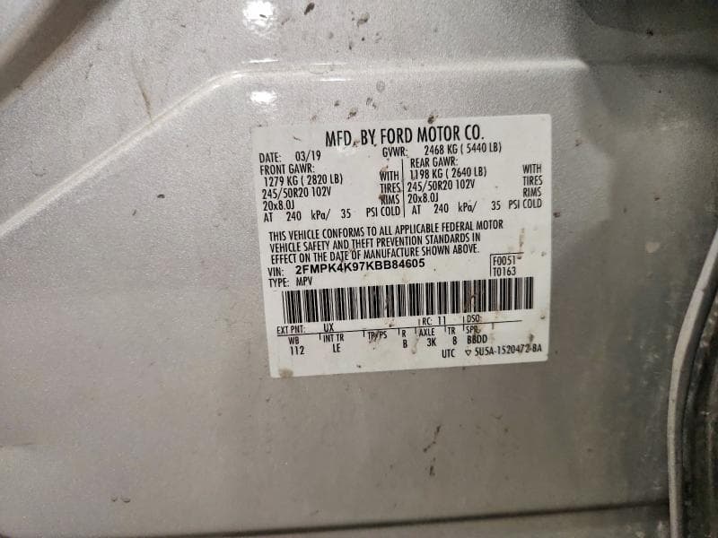 2019 FORD EDGE TITANIUM 13