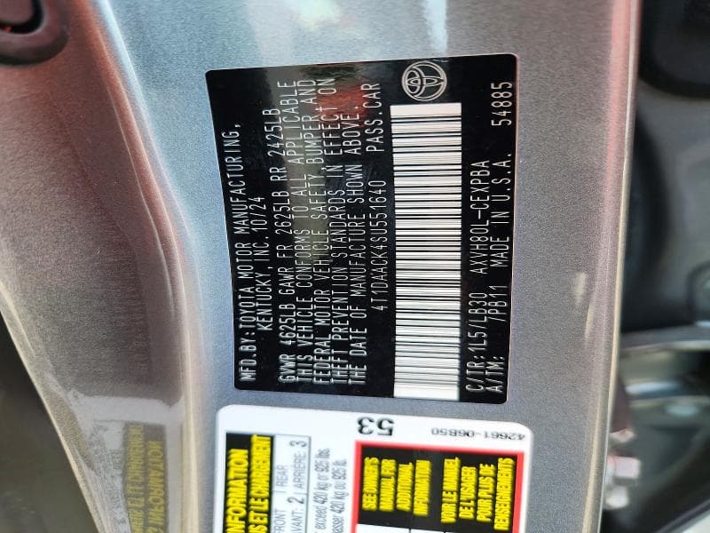 2025 TOYOTA CAMRY XSE 12
