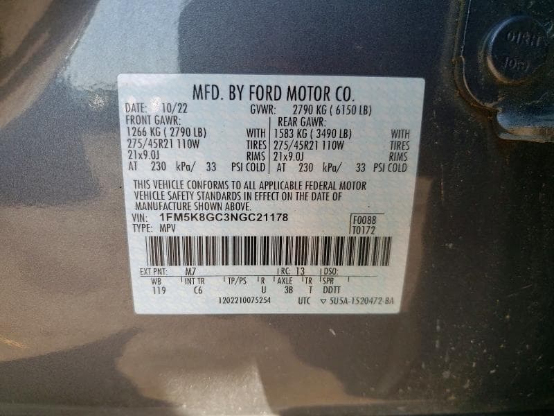 2022 FORD EXPLORER ST 14
