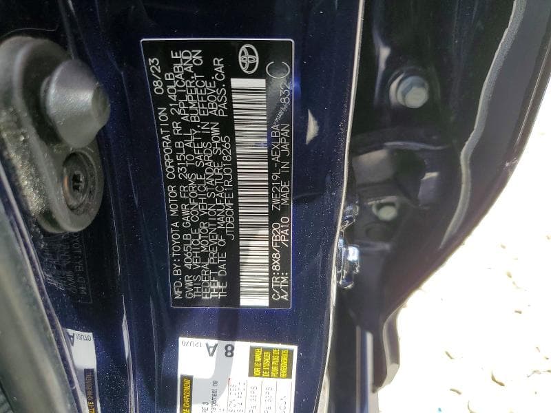 2024 TOYOTA COROLLA HYBRID LE 12