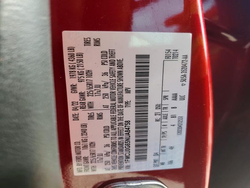 2022 FORD ESCAPE SE SE 12