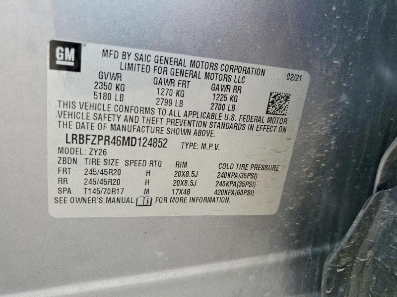 2021 BUICK ENVISION ESSENCE 13
