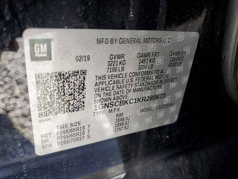 2019 CHEVROLET TAHOE C1500 LT 13