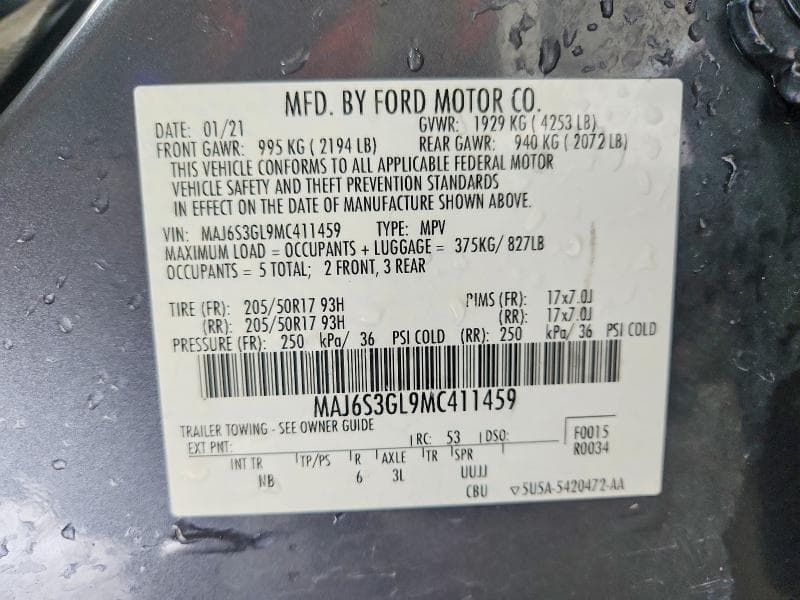 2021 FORD ECOSPORT SE 13
