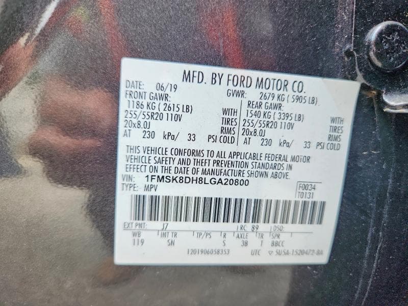 2020 FORD EXPLORER XLT 13