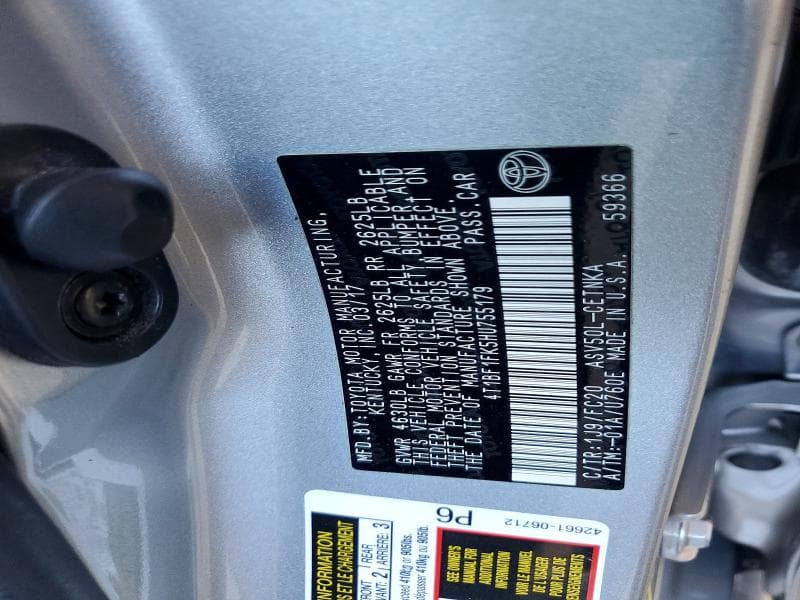 2017 TOYOTA CAMRY LE 13