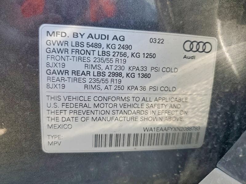 2022 AUDI Q5 PREMIUM PLUS 45 13