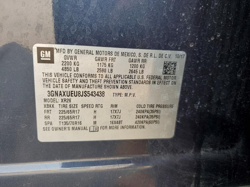 2018 CHEVROLET EQUINOX LT 13