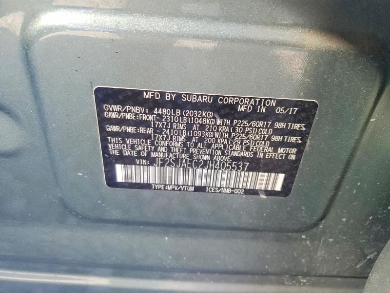 2018 SUBARU FORESTER 2.5I PREMIUM 13
