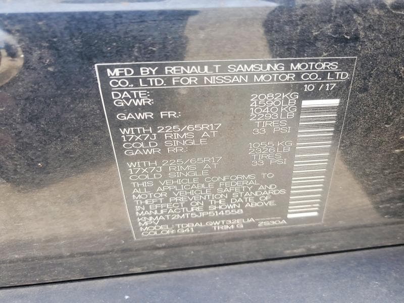 2018 NISSAN ROGUE SV 13