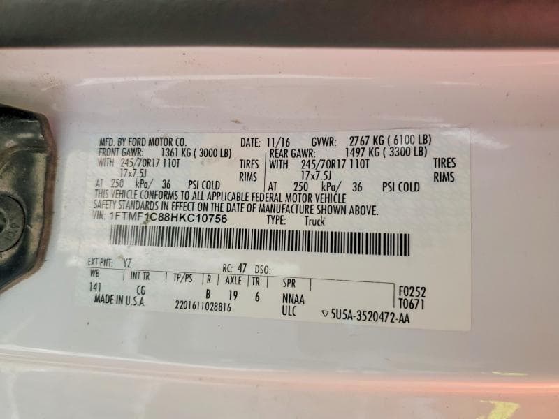 2017 FORD F150 13