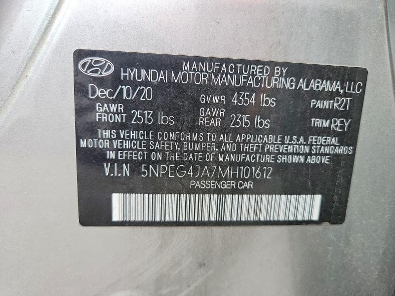 2021 HYUNDAI SONATA SE 12