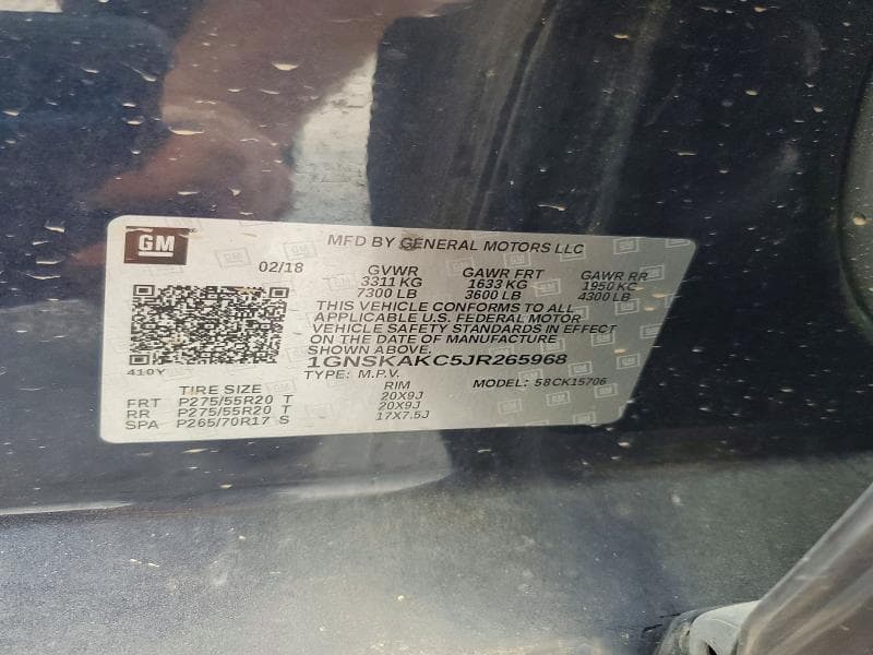 2018 CHEVROLET TAHOE K1500 LS 13