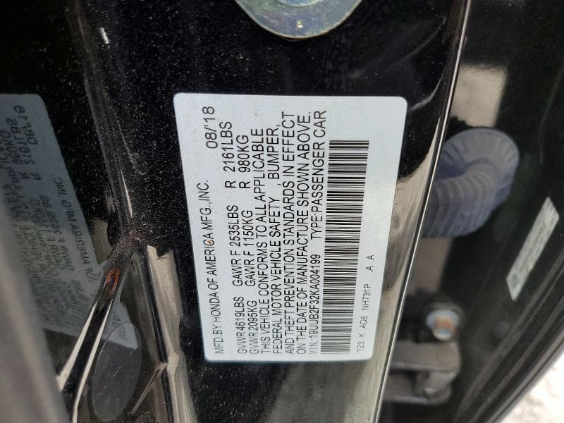 2019 ACURA TLX 12