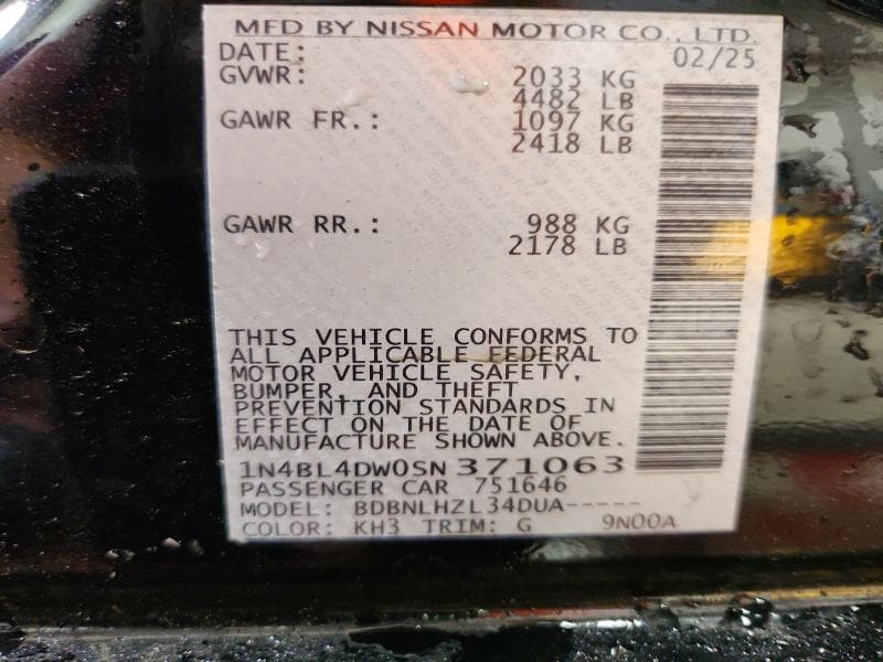 2025 NISSAN ALTIMA SV 13