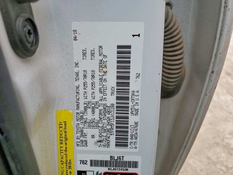 2018 TOYOTA TUNDRA SR 13
