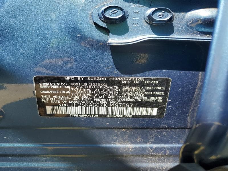 2019 SUBARU FORESTER PREMIUM 13