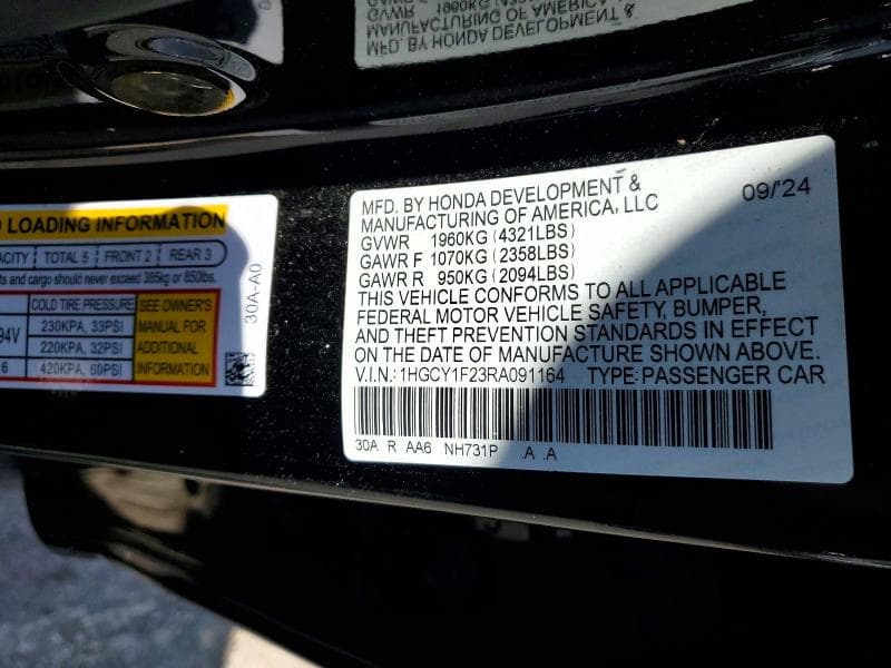 2024 HONDA ACCORD LX 12