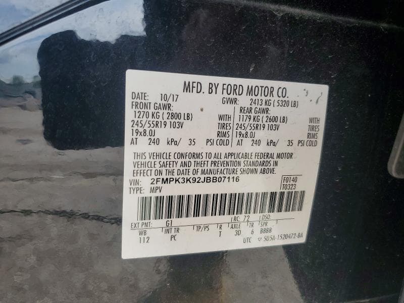 2018 FORD EDGE TITANIUM 12