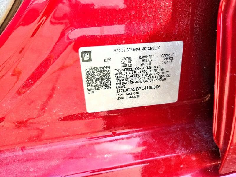 2020 CHEVROLET SONIC LT 13