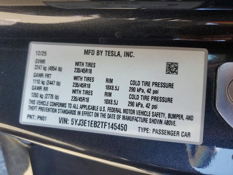 2026 TESLA MODEL 3 12
