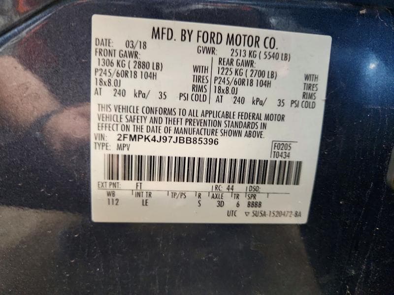 2018 FORD EDGE SEL 13
