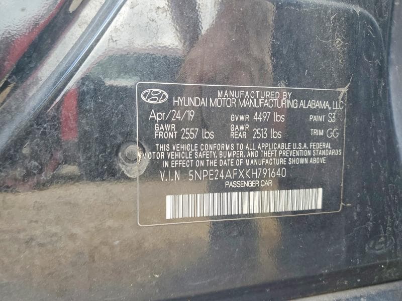 2019 HYUNDAI SONATA SE 12