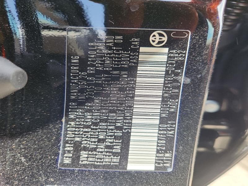 2026 TOYOTA COROLLA LE 12