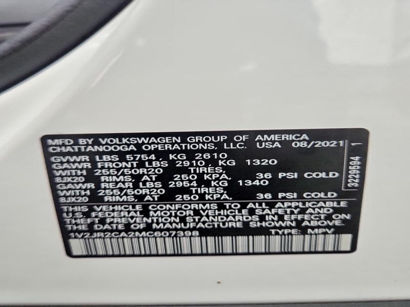 2021 VOLKSWAGEN ATLAS SE 12