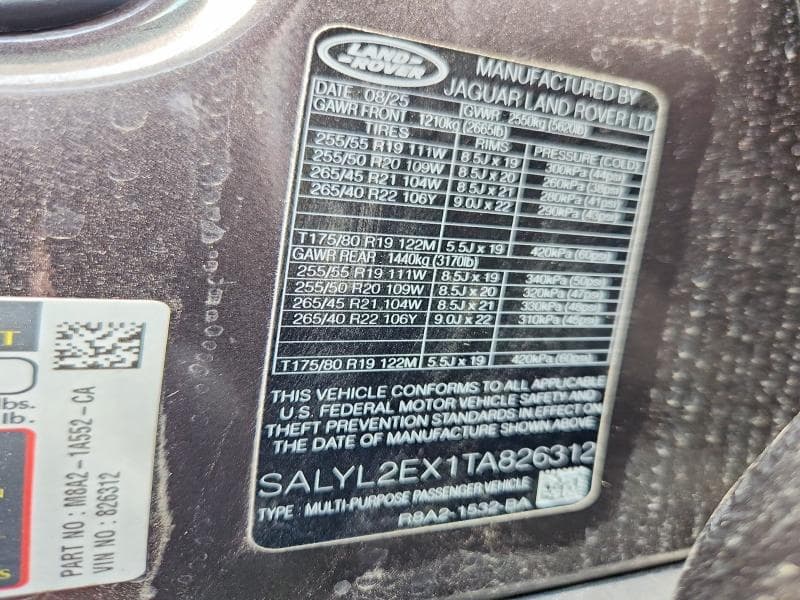 2026 LAND ROVER RANGE ROVER VELAR DYNAMIC SE 13