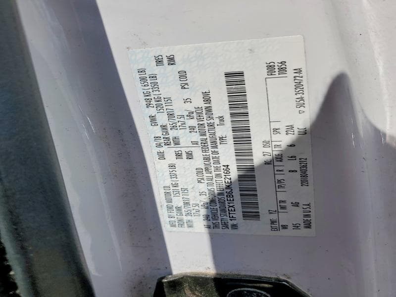2018 FORD F150 SUPER CAB 12