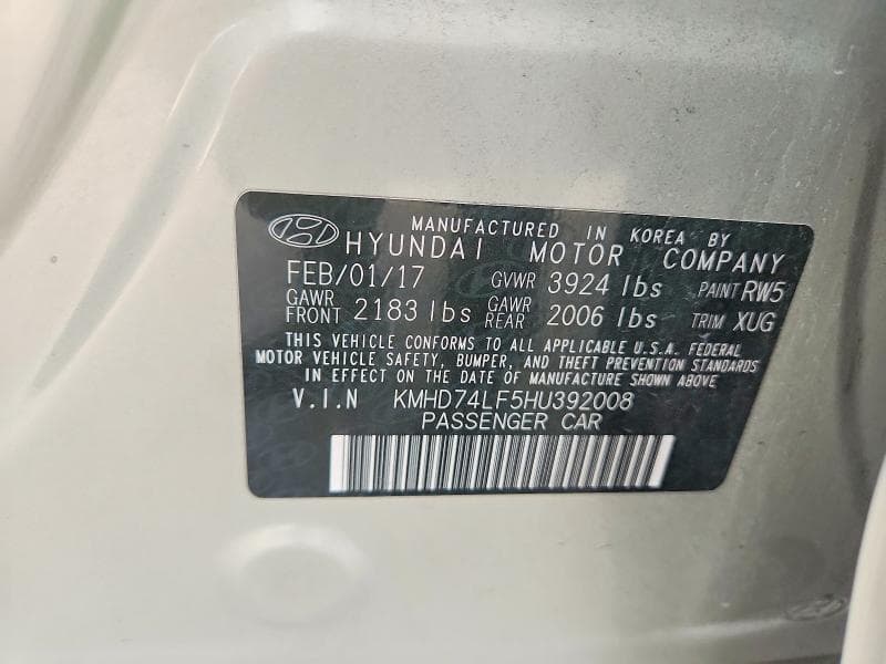 2017 HYUNDAI ELANTRA SE 13
