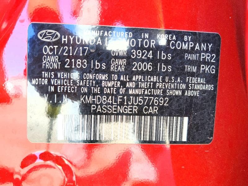 2018 HYUNDAI ELANTRA VALUE EDITION 12