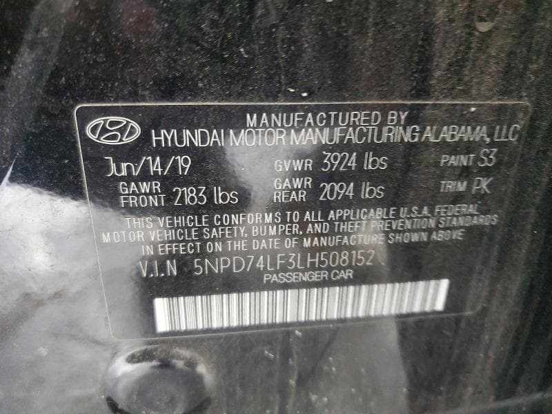 2020 HYUNDAI ELANTRA SE 12