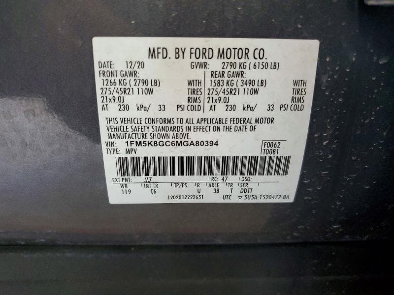 2021 FORD EXPLORER ST 14
