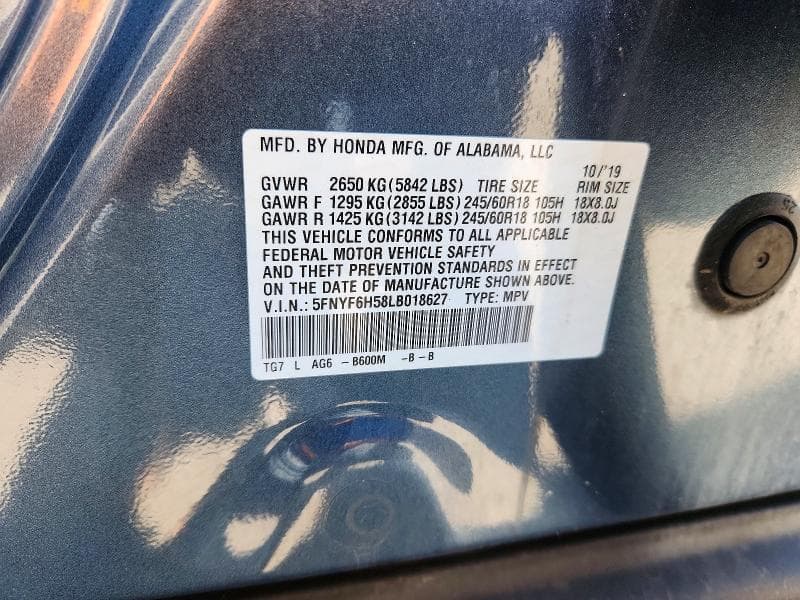 2020 HONDA PILOT EXL 13