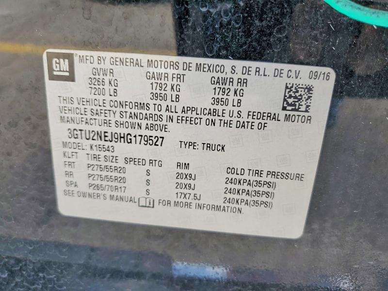 2017 GMC SIERRA K1500 SLT 12