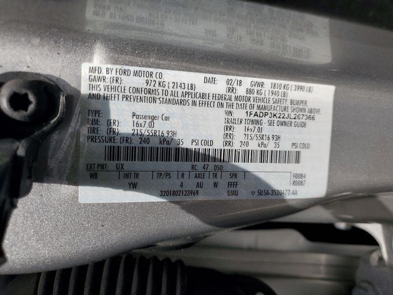2018 FORD FOCUS SE 13