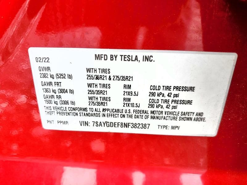 2022 TESLA MODEL Y 12