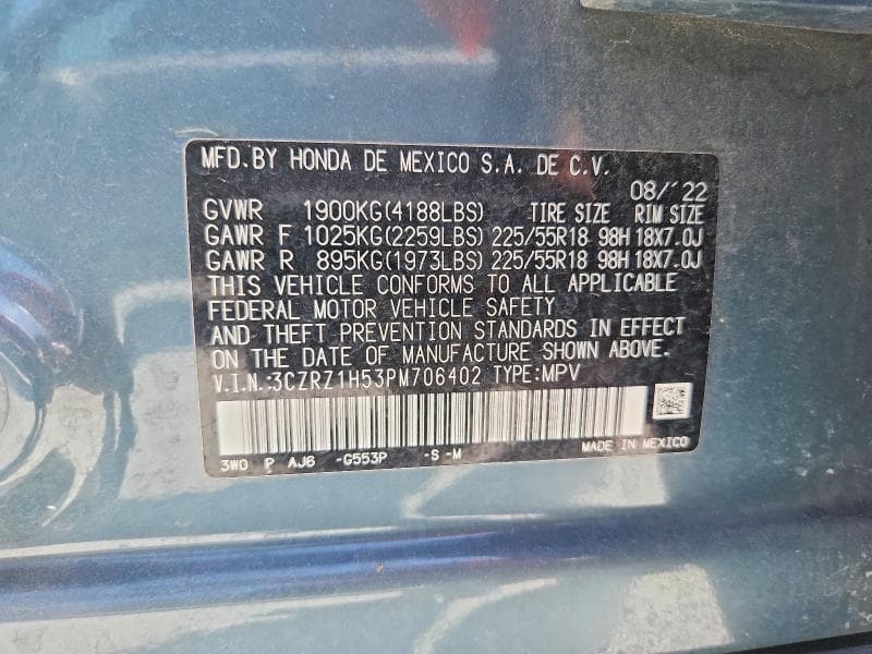 2023 HONDA HR-V SPORT 13