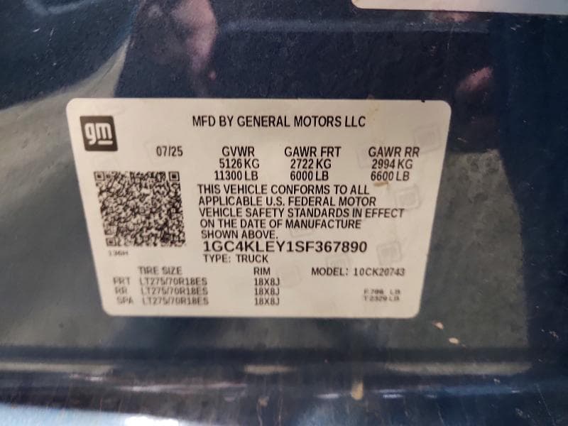 2025 CHEVROLET SILVERADO K2500 HEAVY DUTY 12